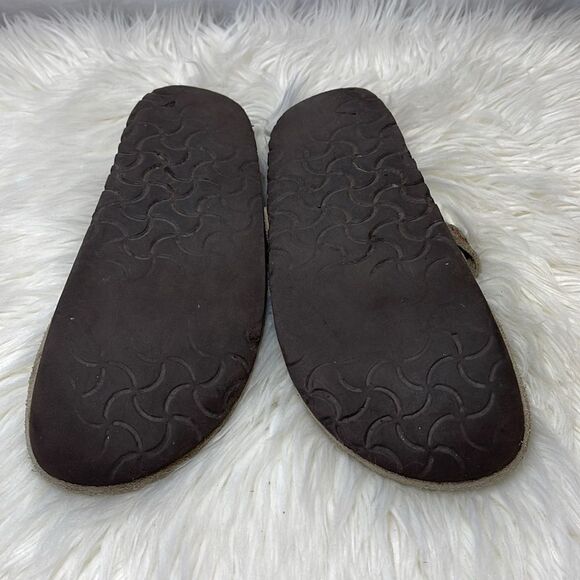 Birkenstock Tatami Oklahoma Tan Nubuck Slides Sz 39/US 8 - Picture 11 of 11